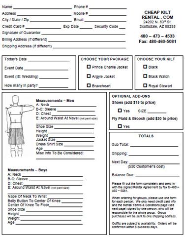 order form